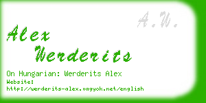 alex werderits business card